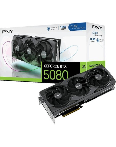 Tarjeta grafica pny geforce rtx 5080 oc 16gb ddr7 3xdp
