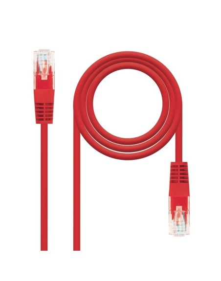 Latiguillo cable red utp cat.6 rj45 nanocable 1m rojo