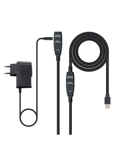 Cable nanocable prolongador alargador usb 3.0 con amplificador tipo a - m - a - h 10m.