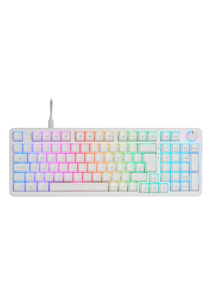 Teclado mars gaming mkprowbes blueswitch rgb blanco Teclado mars gaming mkprowbes blueswitch rgb blanco