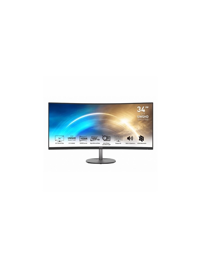 Monitor led 34 pulgadas msi mp341cq dp hdmi mm curvo uwqhd 100 panoramico 21:9 Monitor led 34 pulgadas msi mp341cq dp hdmi mm curvo uwqhd 100 panoramico 21:9