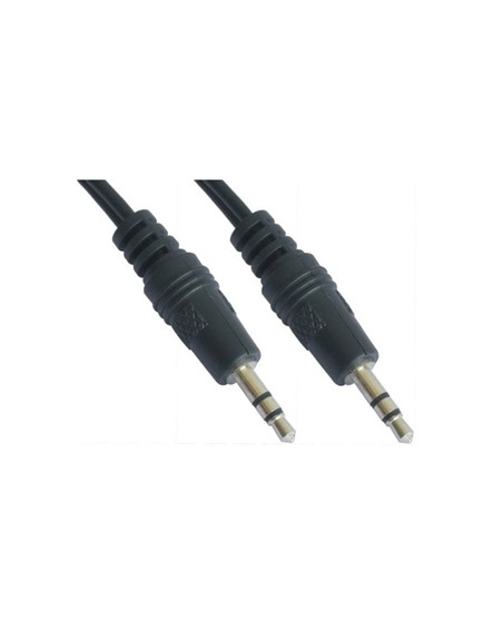 Cable audio estereo jack 3.5mm nanocable 5m - macho - macho - negro
