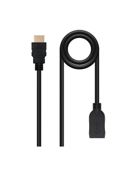 Cable hdmi 2.0 nanocable 3m - macho - hembra - negro