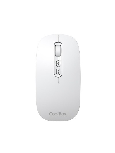Mouse raton coolbox ia w02 blanco 1600 dpi inalambrico rf+bt