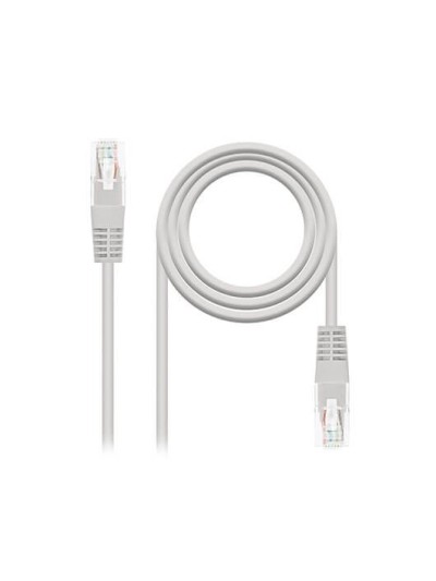 Latiguillo cable red utp cat5e rj45 nanocable 15m - macho - macho - gris