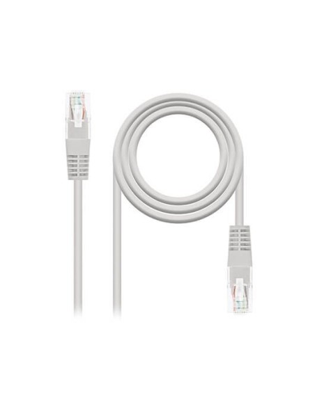 Latiguillo cable red utp cat5e rj45 nanocable 15m - macho - macho - gris