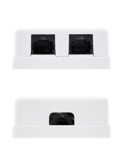 Roseta nanocable 2 tomas cat.6 utp rj45