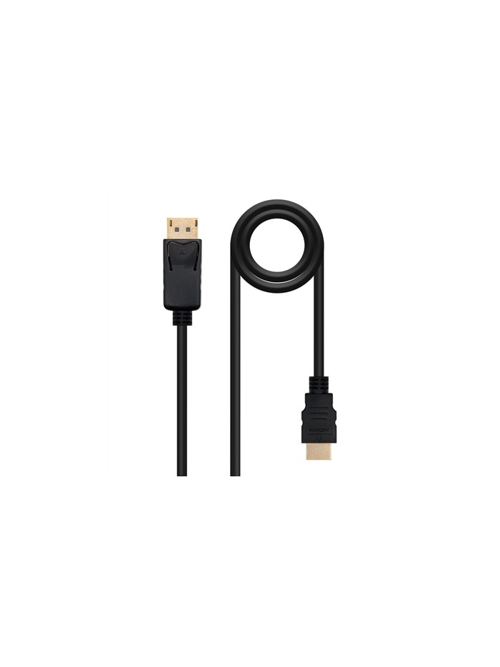 Cable conversor displayport a hdmi nanocable 50cm - macho - macho - negro Cable conversor displayport a hdmi nanocable 50cm - macho - macho - negro