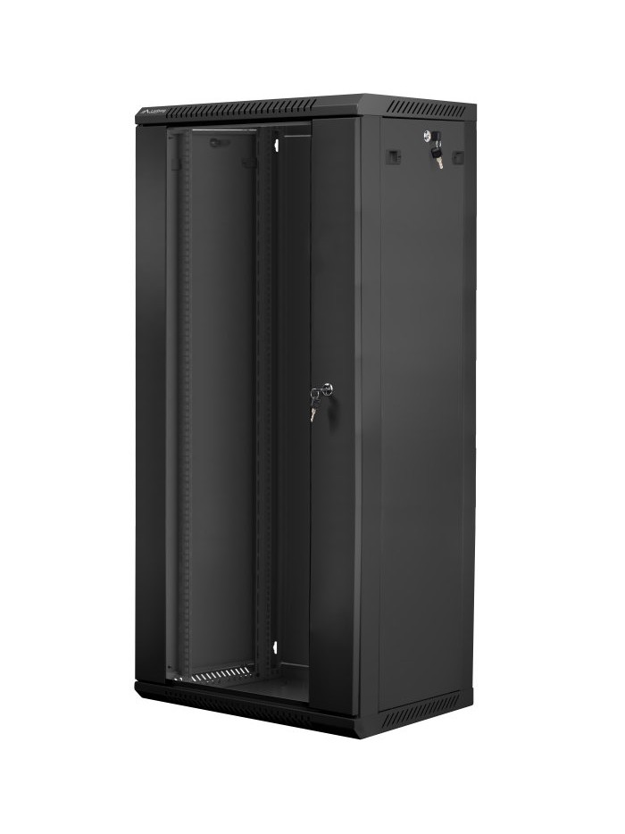 Armario rack lanberg 27u 600 x 450 19 pulgadas carga maxima 60kg negro Armario rack lanberg 27u 600 x 450 19 pulgadas carga maxima 60kg negro