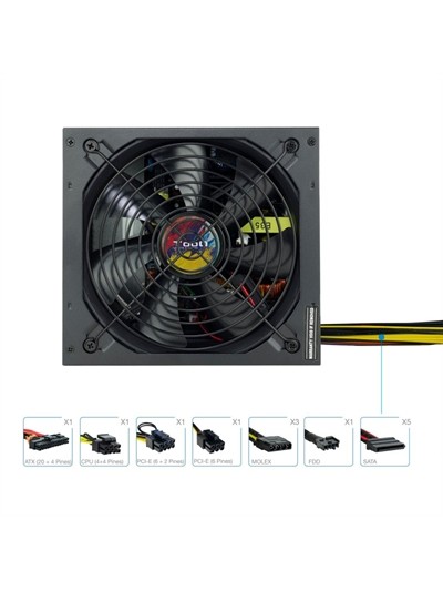 Fuente de alimentacion tooq tqapolo - 650sp atx 650w
