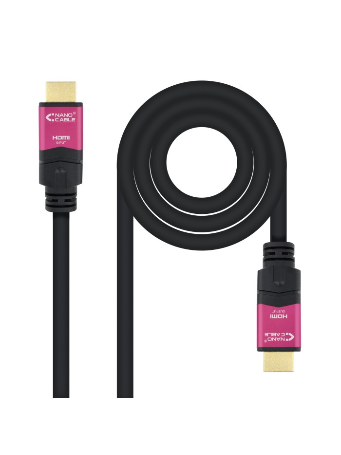 Cable hdmi nanocable v2.0 4k@60hz 18 gbps con repetidor a - m - a - m negro 15 m Cable hdmi nanocable v2.0 4k@60hz 18 gbps con repetidor a - m - a - m negro 15 m