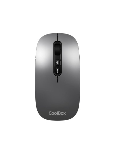Mouse raton coolbox ia w02 gris 1600 dpi inalambrico rf+bt