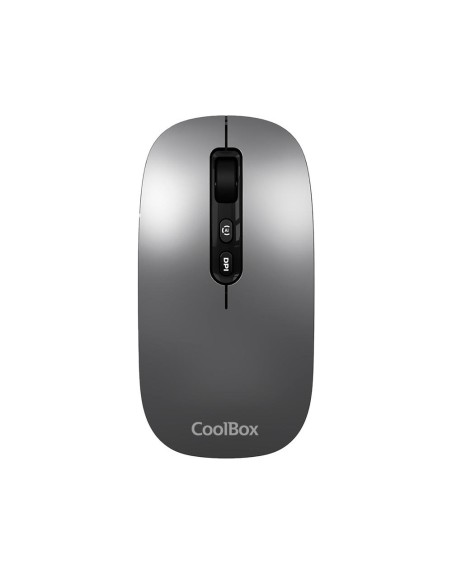 Mouse raton coolbox ia w02 gris 1600 dpi inalambrico rf+bt