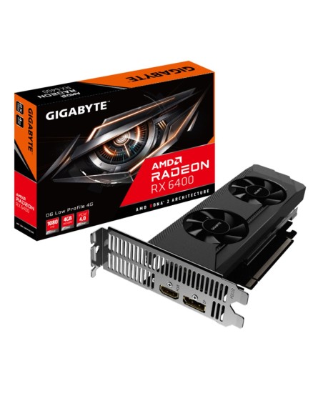 Tarjeta grafica gigabyte radeon rx 6400 d6 lp 4gb ddr6