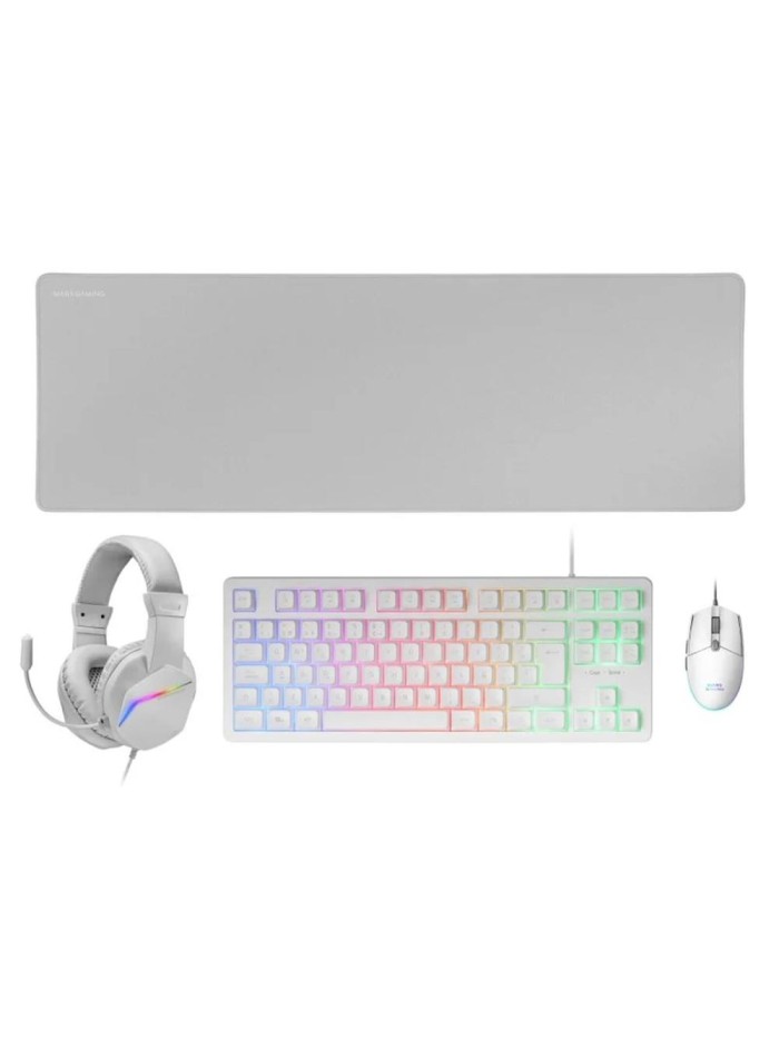 Combo mars gaming mcp - rgb3w 4 en 1 blanco Combo mars gaming mcp - rgb3w 4 en 1 blanco