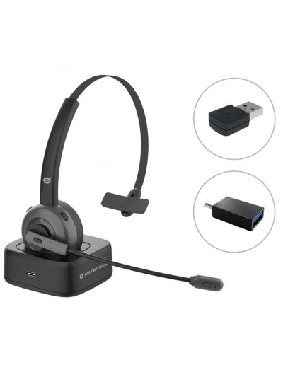 Auricular conceptronic bluetooth polona03bda con base de carga headset mono