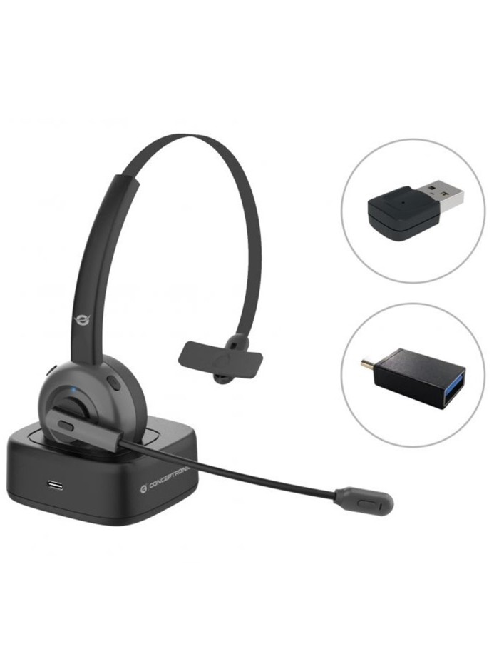 Auricular conceptronic bluetooth polona03bda con base de carga headset mono Auricular conceptronic bluetooth polona03bda con base de carga headset mono