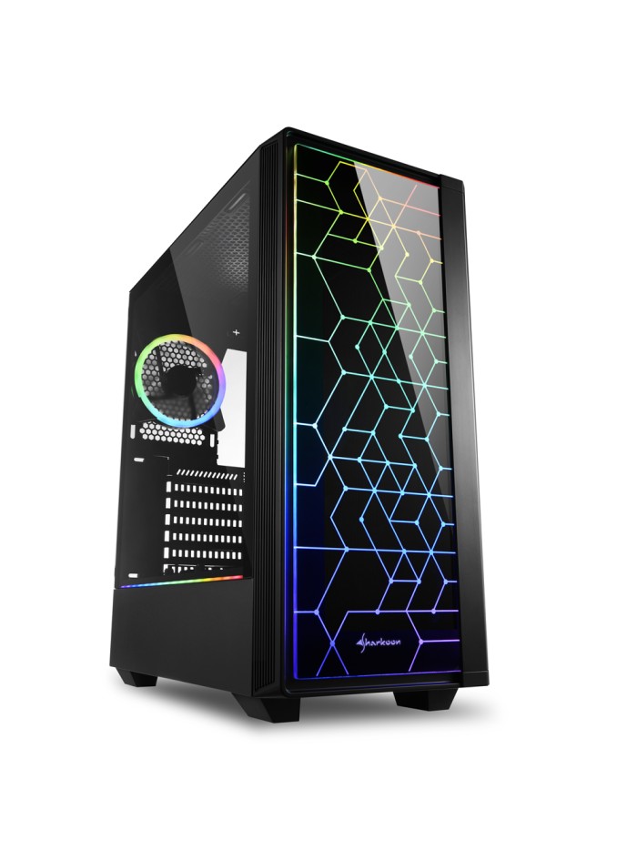 Caja sharkoon lit 100 atx 2 x usb 3.0 rgb sin fuente negro Caja sharkoon lit 100 atx 2 x usb 3.0 rgb sin fuente negro