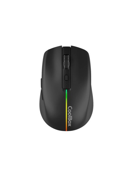 Mouse raton coolbox gaming w01 negro 1600 dpi inalambrico recargable