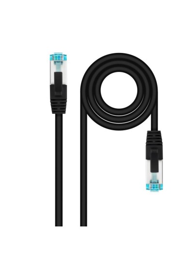 Latiguillo cable red lszh - sftp cat.7 rj45 nanocable 1m negro