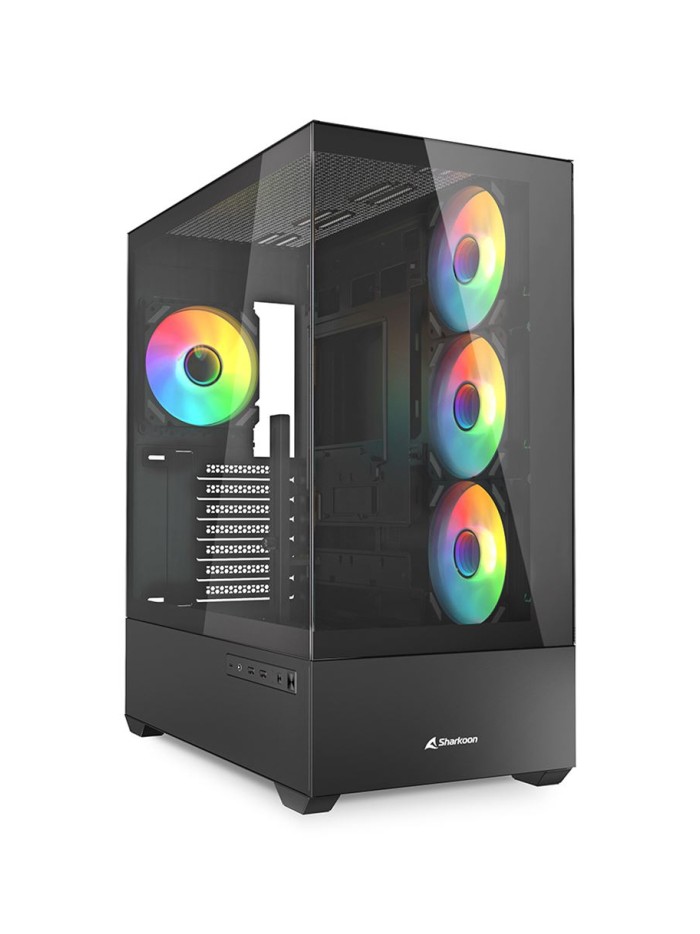 Caja gaming sharkoon ak6 tgv atx negro 4xvent 120mm 2xusb sn fuente Caja gaming sharkoon ak6 tgv atx negro 4xvent 120mm 2xusb sn fuente