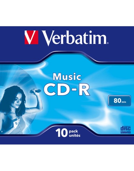 Verbatim cd - r 700mb 16x tarrina 10 unidades audio