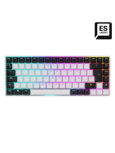 Teclado sharkoon skiller sgk50 s3 inalambrico blanco