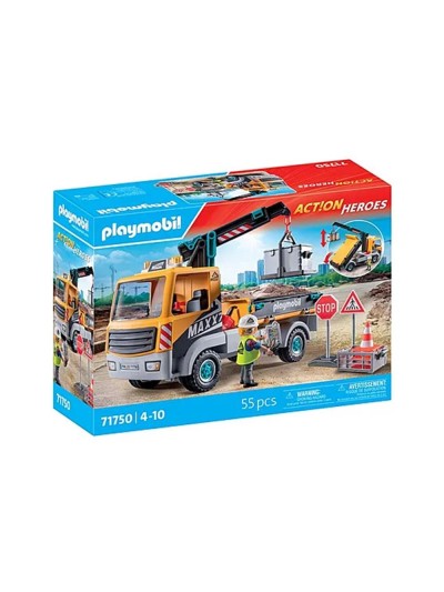 Playmobil - camión de construcción con grúa