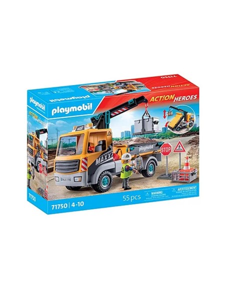 Playmobil - camión de construcción con grúa