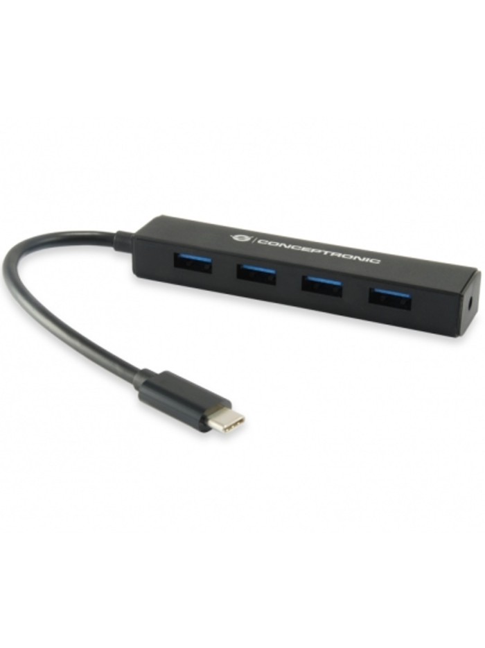 Adaptador hub conceptronic usb tipo c a usb 3.0 4 en 1 Adaptador hub conceptronic usb tipo c a usb 3.0 4 en 1
