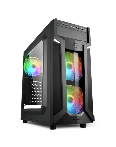 Caja atx sharkoon vg6 - w rgb 2xusb3.0 sin fuente