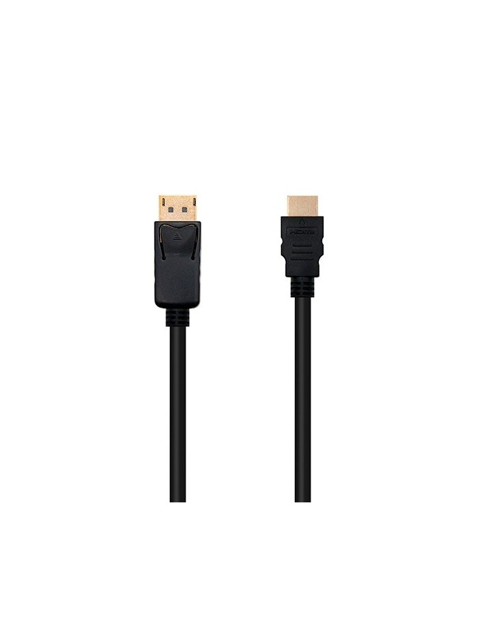 Cable displayport - m a hdmi - m 3m nanocable negro 4kx2k - 3m - conectores oro Cable displayport - m a hdmi - m 3m nanocable negro 4kx2k - 3m - conectores oro