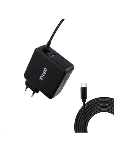 Cargador portatil tooq tqlc - usbc65pd 65w usb tipo c negro