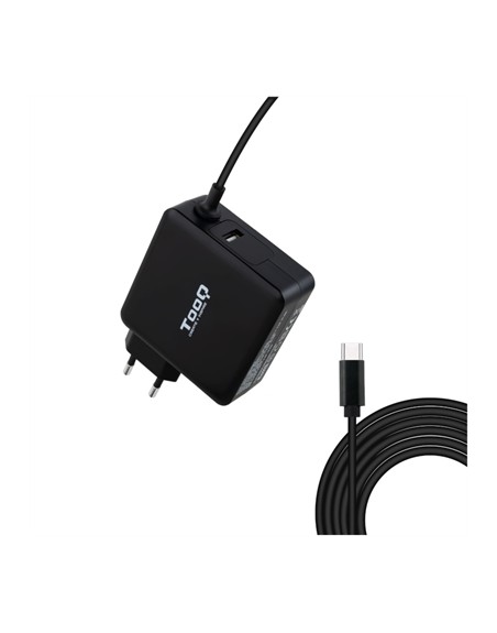 Cargador portatil tooq tqlc - usbc65pd 65w usb tipo c negro
