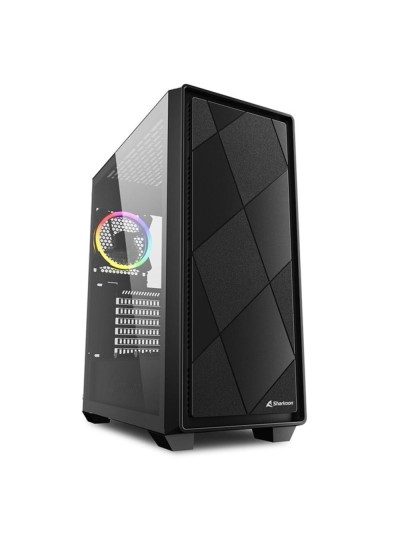 Caja ordenador gaming sharkoon midi vs8 atx cristal templado x 2 usb 3.0 x 1 usb 3.2 tipo c negro