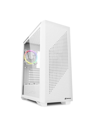 Caja ordenador gaming sharkoon midi vs9 atx cristal templado usb 3.2 blanca