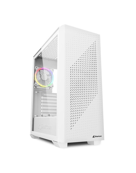 Caja ordenador gaming sharkoon midi vs9 atx cristal templado usb 3.2 blanca