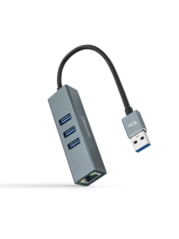Hub nanocable 4 en 1 usb 3.0 - rj45 - macho - hembra Hub nanocable 4 en 1 usb 3.0 - rj45 - macho - hembra