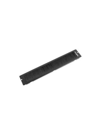 Panel cepillo para entrada cable rack 19 pulgadas suelo negro