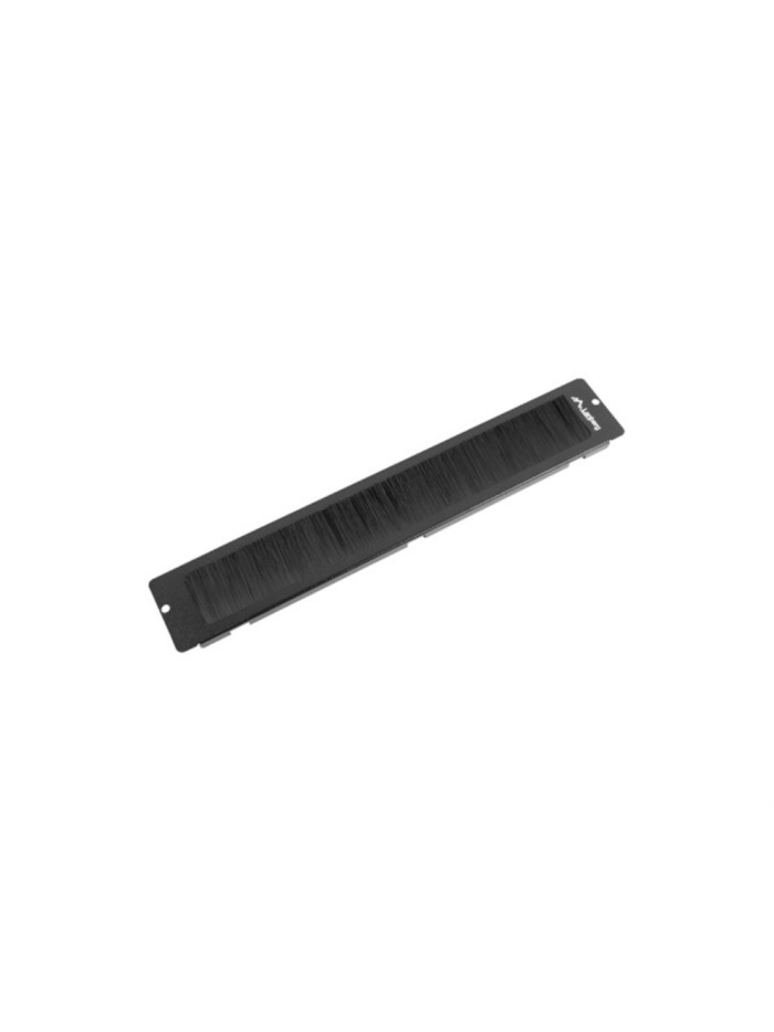 Panel cepillo para entrada cable rack 19 pulgadas suelo negro Panel cepillo para entrada cable rack 19 pulgadas suelo negro