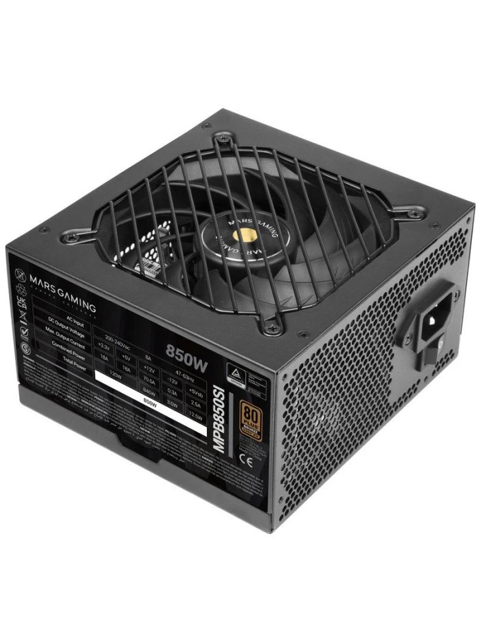 Fuente de alimentacion mars gaming 850w mpb850si extreme silence 80 plus bronze negro Fuente de alimentacion mars gaming 850w mpb850si extreme silence 80 plus bronze negro