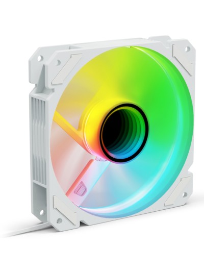 Ventilador caja sharkoon mirror pwm rgb reverse blanco