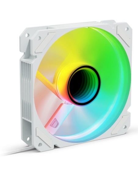 Ventilador caja sharkoon mirror pwm rgb reverse blanco