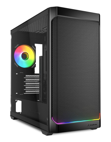 Caja gaming sharkoon vk2 rgb atx negro 3xvent 120mm 2xusb sn fuente