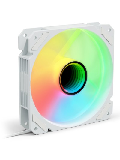 Ventilador caja sharkoon shark mirror pwm rgb blanco