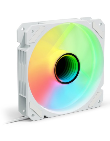 Ventilador caja sharkoon shark mirror pwm rgb blanco