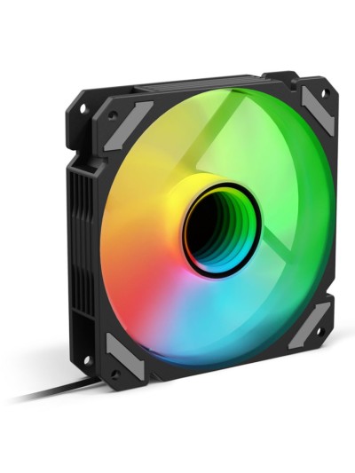 Ventilador caja sharkoon mirror pwm rgb negro
