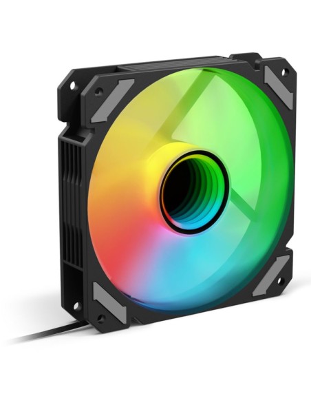 Ventilador caja sharkoon mirror pwm rgb negro