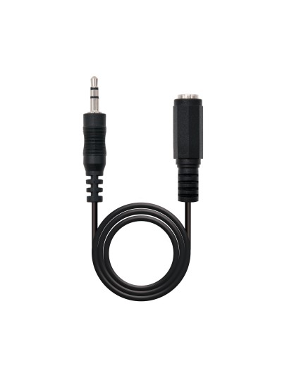 Cable de audio jack 3.5mm nanocable 1.5m - macho - hembra