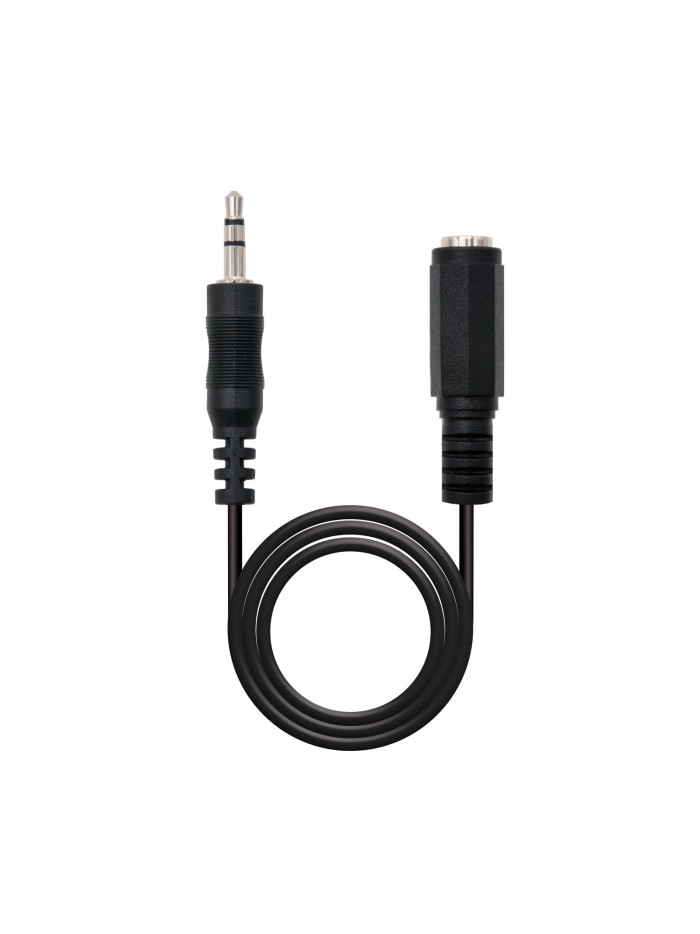 Cable de audio jack 3.5mm nanocable 1.5m - macho - hembra Cable de audio jack 3.5mm nanocable 1.5m - macho - hembra